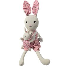 Bunny Boulevard Easter Weighted Shelf Sitter Bunny with Baby Floral with Tags